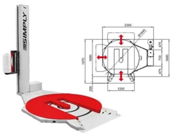 Паллетообмтчик SIMPLY transpallet с Е-образным поворотным столом