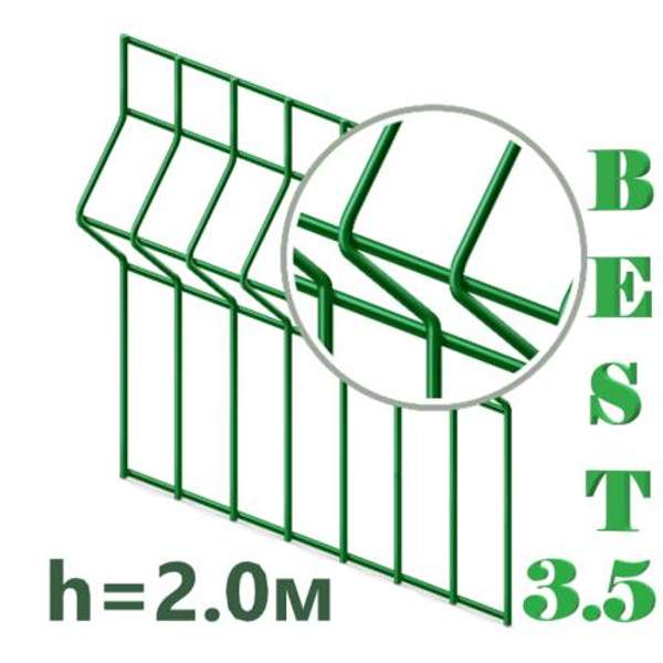 Панель 3D Гиттер БЕСТ 3.5, 2030х2500 ППК 6005