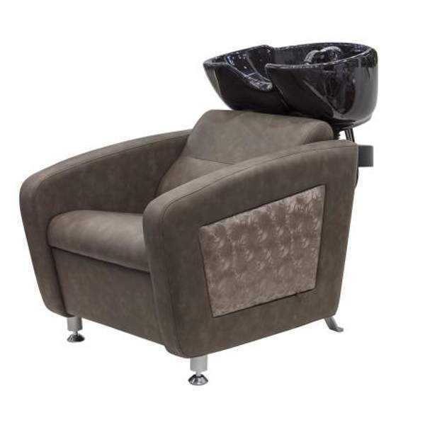 Парикмахерская мойка МД-123 Декор без регулировки ножной части, черная раковина