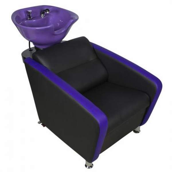 Парикмахерская мойка МД-123 с фиолетовой раковиной без регулировки ножной части