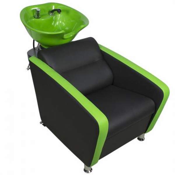 Парикмахерская мойка МД-123 с зеленой раковиной без регулировки ножной части