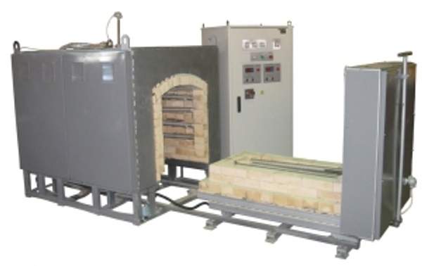 Печь камерная высокотемпературная с выдвижным подом