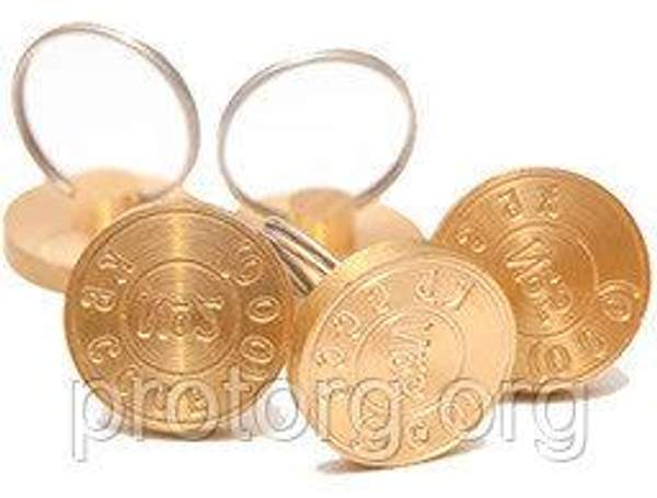 Печать для пластилина d=25 мм, латунь