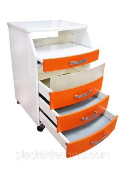 Педикюрная тумба с гнутыми фасадами и УФО-блоком