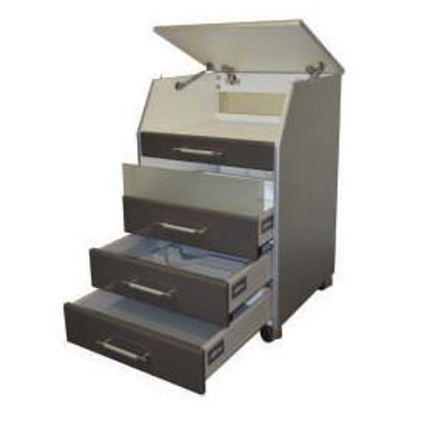 Педикюрная тумба с УФО-блоком и поднимающейся верхней полкой "Смарт 1"