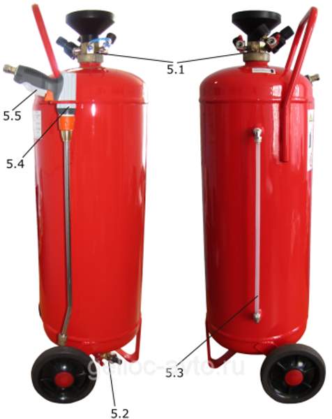 Пеногенератор 50 литров окрашенный