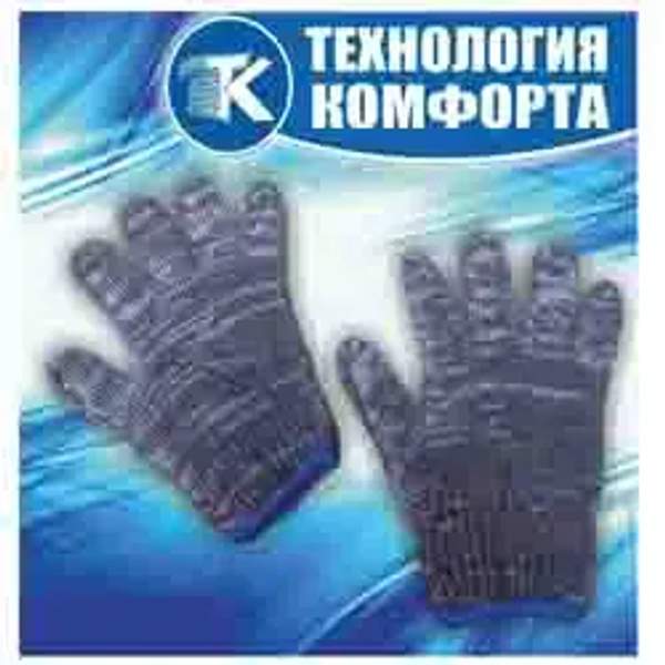 Перчатки хлопчатобумажные с добавлением синтетики повышенной прочности 7 класс (серые)