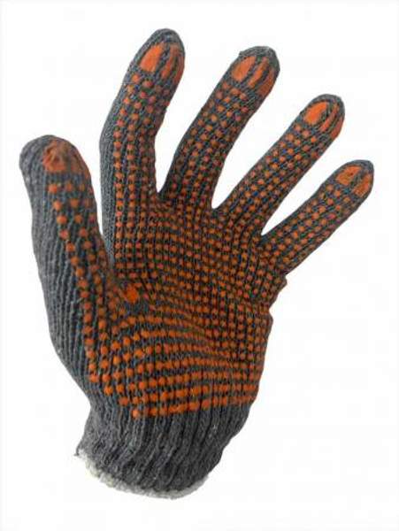 Перчатки пятипалые, рабочие,вязанные, с/без ПВХ нанесением