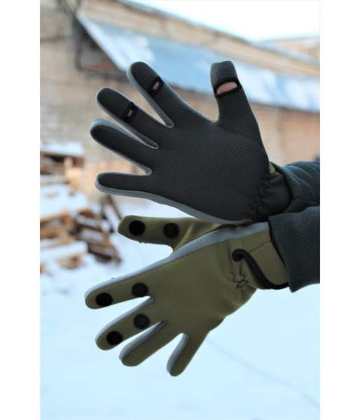 Перчатки такатические неопреновые (олива-серые)