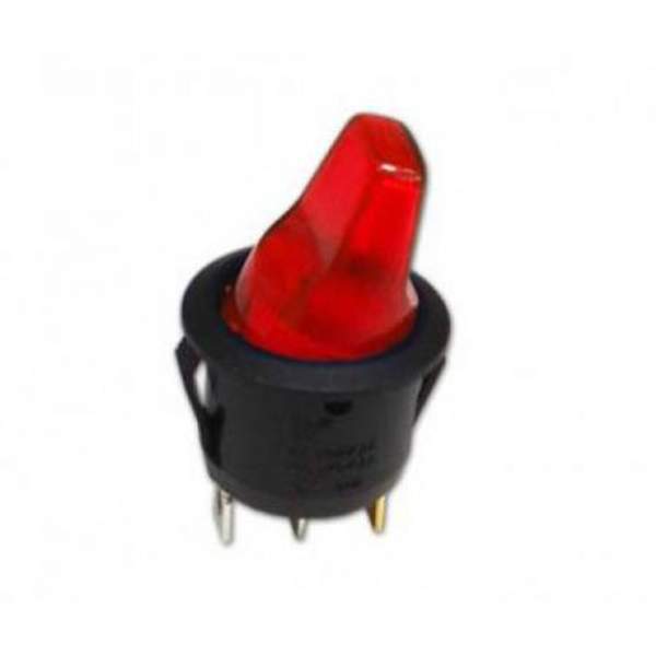 Переключатель на 2 положения, 3 контакта, с подсветкой на 12 вольт