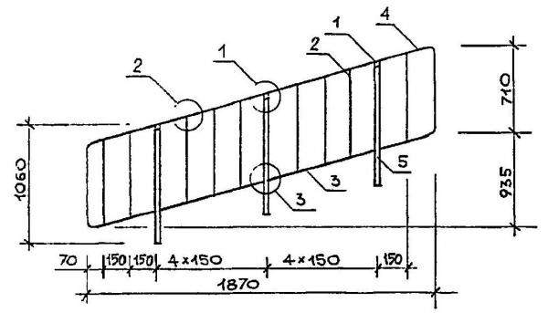 Перила ОМ11-1 серии 1.050.9-4.93 Ограждения лестниц