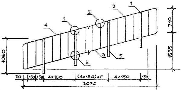 Перила ОМ 17-1 серии 1.050.9-4.93 Стальные ограждения лестниц