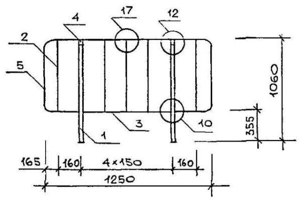 ПЕРИЛА ОМВ 17-1 стальные ограждения лестничных площадок