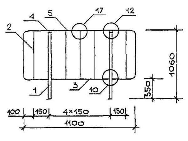 Перила ОМВ 18-1 серии 1.050.9-4.93 стальные ограждения лестничных площадок