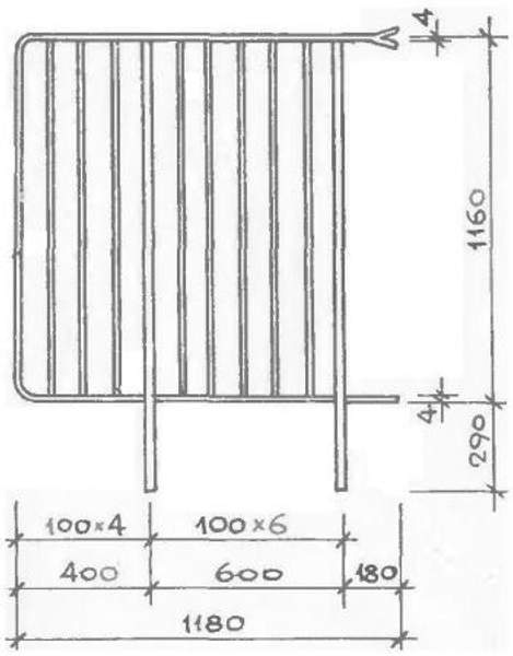 ПЕРИЛА ОВП-24Д-1 - стальные ограждения лестничных площадок