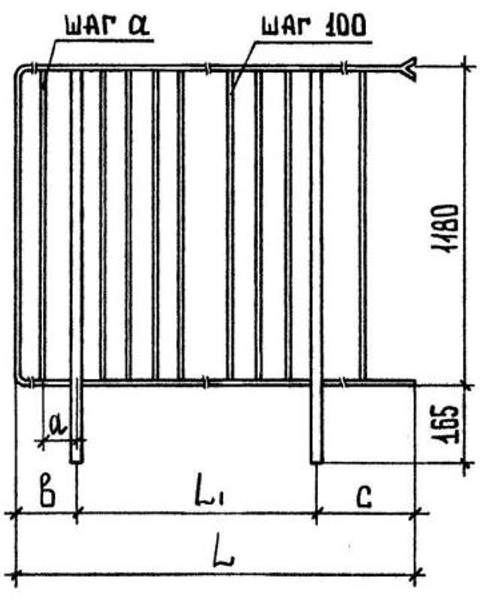 Перила ПД 12.12Р серии 1.256.2-2 стальные ограждения лестничных площадок