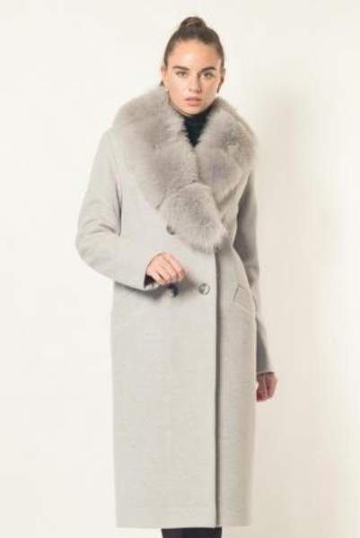 Песцовый меховой воротник из пластин