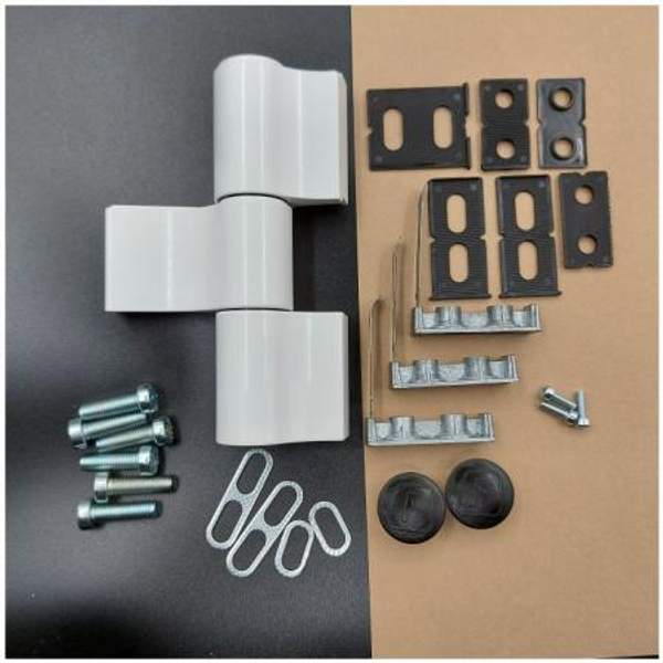 Петля дверная ПДП 3 (трехсекционная) белая, RAL 9016