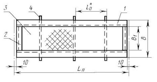 ПГФ-30.9 серии 1.450.3-7.94 Прямоугольная стальная площадка со сплошным рифленым настилом