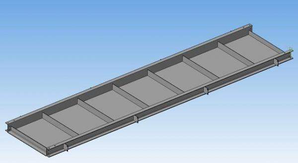 ПГФ-42.9 серии 1.450.3-7.94 Прямоугольная стальная площадка со сплошным рифленым настилом