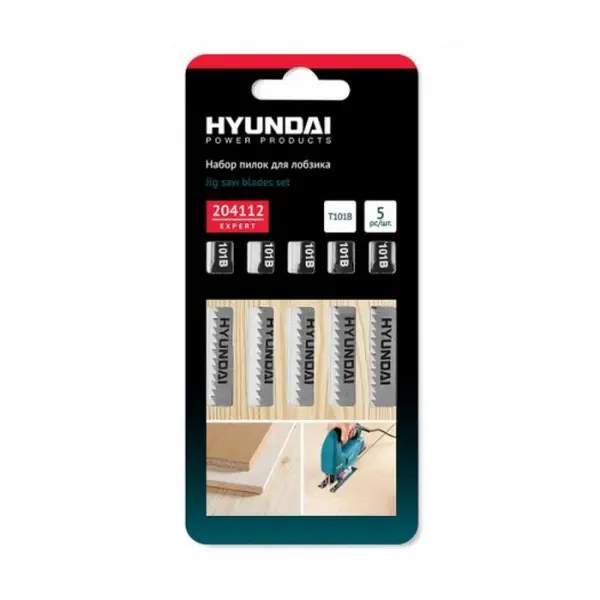 Пилка для лобзика дерево T101B Hyundai