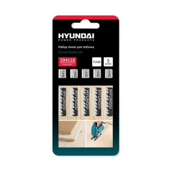 Пилка для лобзика дерево T144D Hyundai