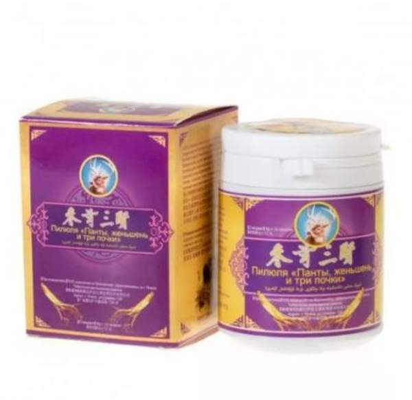 Пилюли "Панты, женшень и три почки"