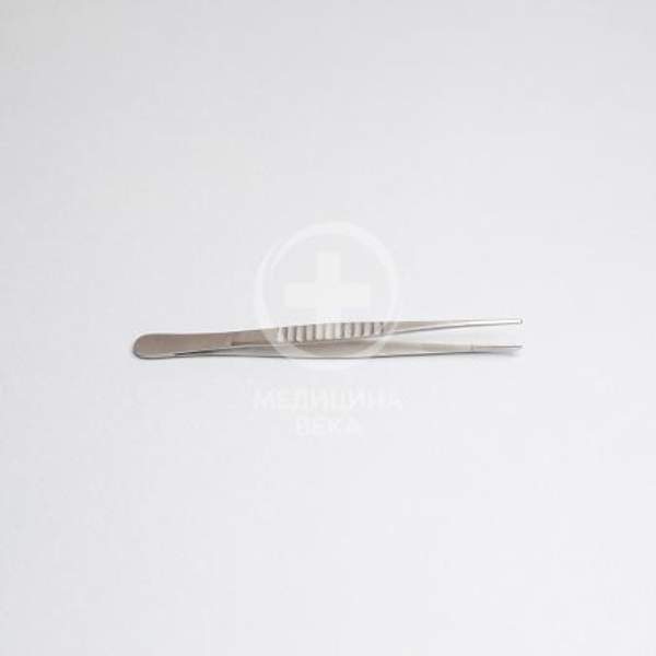 Пинцет анатомический с атравматической нарезкой, 200 мм (П-71)