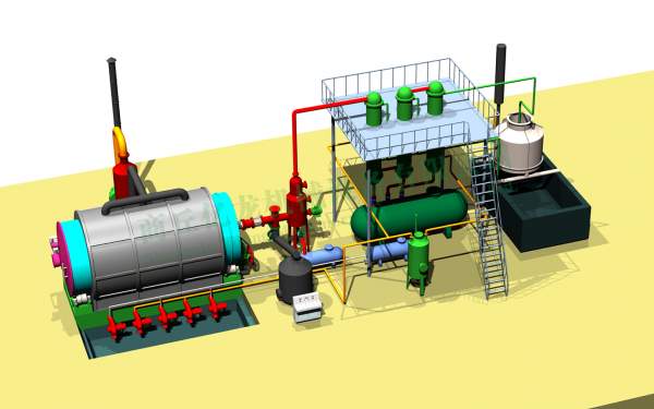 Пиролизная установка, загрузка 8 тонн. LL 2600x6000