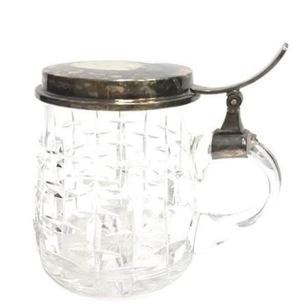 Пивная кружка с серебряной крышкой. Англия, конец 19 века