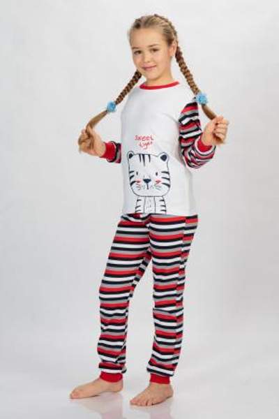 Пижама детская Tiger белый с красным