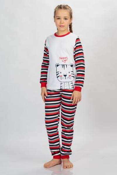 Пижама подростковая Tiger белый с красным