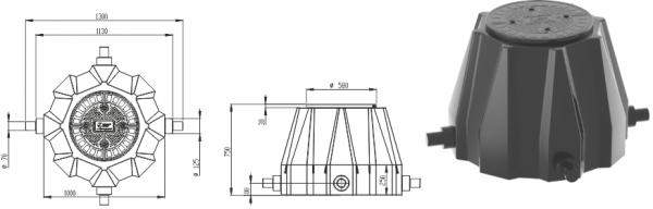 Пластиковый кабельный колодец КС-3