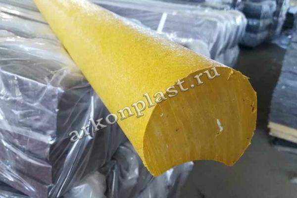 Пластиковый круглый брус с пазом 80х2000 Светлый