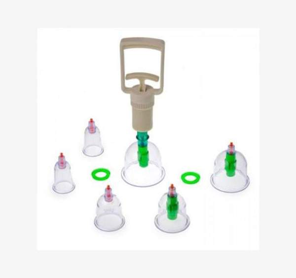 Пластиковые банки для вакуумного массажа с магнитами (6 шт)