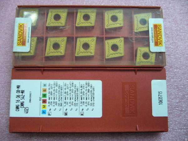 Пластина твердосплавная CNMG 160608, CNMG 160612, CNMG 160616, Sandvik ARNO