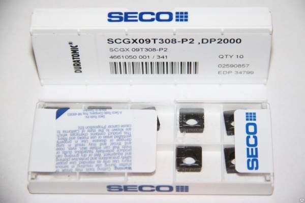 Пластина твердосплавная SCGX 09T304, SCGX 09T308, Sandvik, ARNO, Mitsubishi