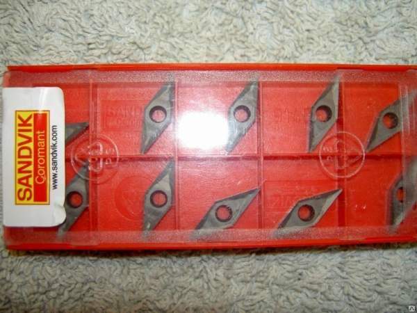 Пластина твердосплавная VCGX 110304, VCGX 110308, Sandvik, ARNO, Mitsubishi