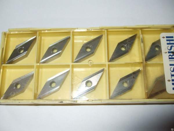 Пластина твердосплавная VNGG 160404, VNGG 160408, Sandvik, ARNO, Mitsubishi