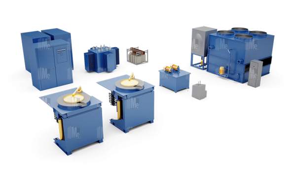 Плавильная печь GW-1-750-0,5 стальной, гидравлика