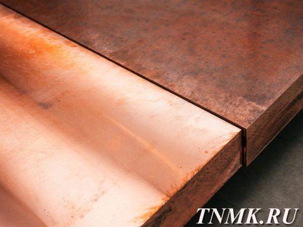 Плита бронзовая 85х600х1500 мм БРОФ 7-0,2