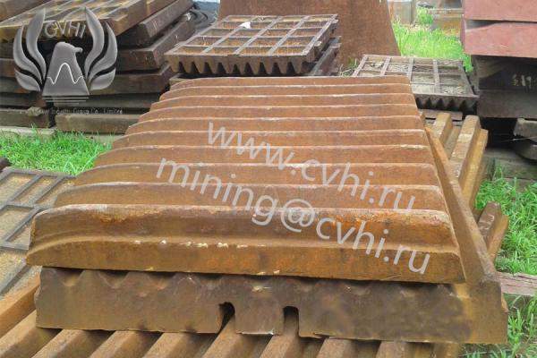 Плита дробящая для щековой дробилки СМД