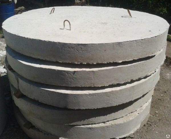 Плита низа колодца ПН 15 железобетонная