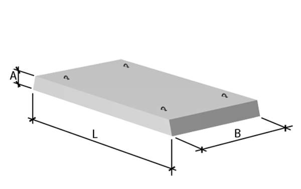 Плита покрытия каналов П 22д-12