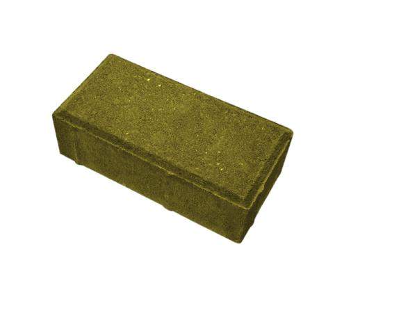 Плитка для дорожек БРУСЧАТКА вибропрессованная200х100х60 (желтая)