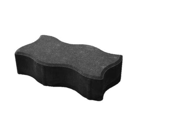 Плитка на дорожки ВОЛНА вибропрессованная 238х158х60 (черная)