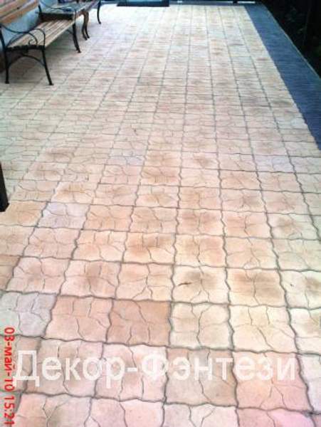 Плитка тротуарная "Дикий камень" 32*32*4 см серая