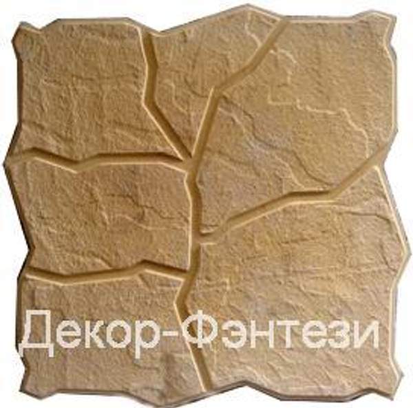 Плитка тротуарная "Дикий камень" 32*32*4 см цветная