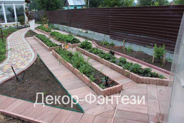 Плитка тротуарная "Дощечка" 48*18*2,5 см цветная