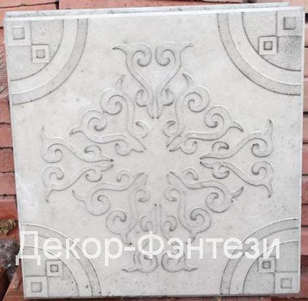 Плитка тротуарная "Узорная" 30*30*3 см серая